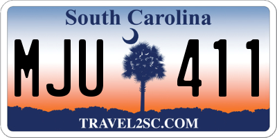 SC license plate MJU411