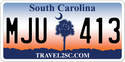 SC license plate MJU413