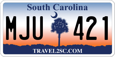 SC license plate MJU421