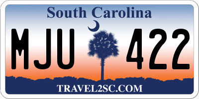 SC license plate MJU422