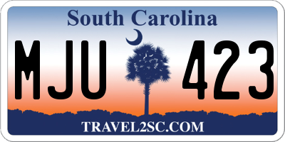 SC license plate MJU423