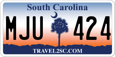 SC license plate MJU424