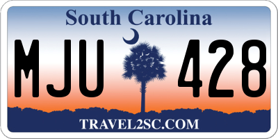 SC license plate MJU428