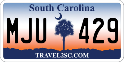 SC license plate MJU429