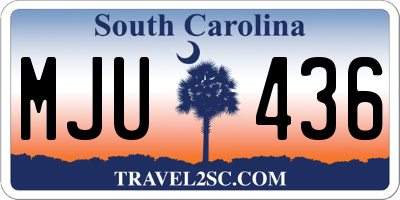 SC license plate MJU436