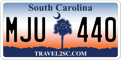 SC license plate MJU440