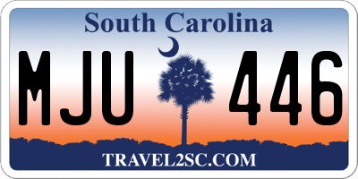 SC license plate MJU446