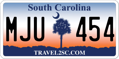 SC license plate MJU454