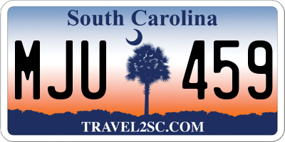 SC license plate MJU459