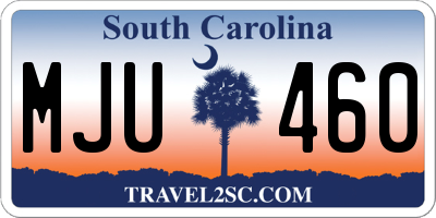 SC license plate MJU460