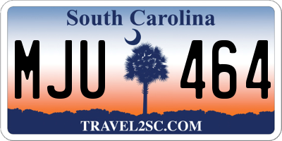 SC license plate MJU464