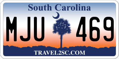 SC license plate MJU469