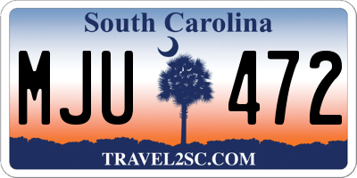 SC license plate MJU472