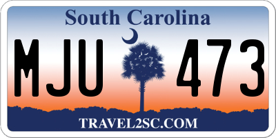 SC license plate MJU473