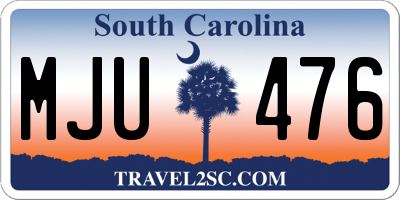 SC license plate MJU476