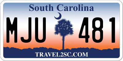 SC license plate MJU481