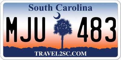 SC license plate MJU483