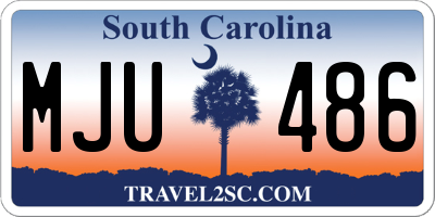 SC license plate MJU486