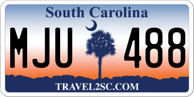 SC license plate MJU488