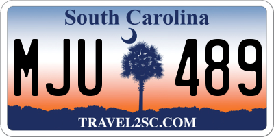 SC license plate MJU489