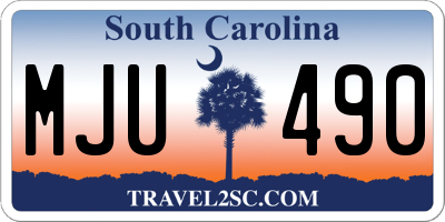 SC license plate MJU490