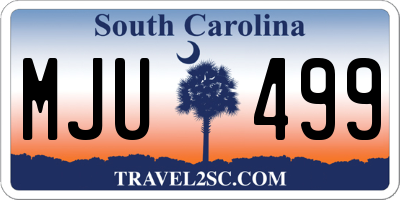 SC license plate MJU499