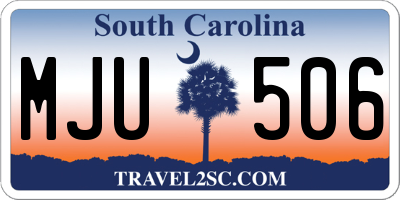 SC license plate MJU506