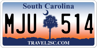SC license plate MJU514
