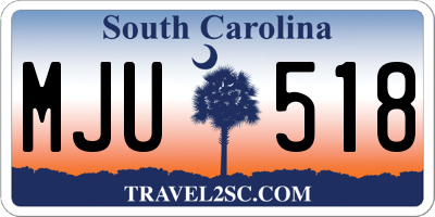 SC license plate MJU518