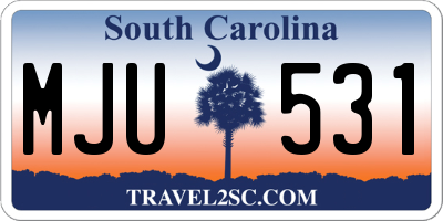 SC license plate MJU531