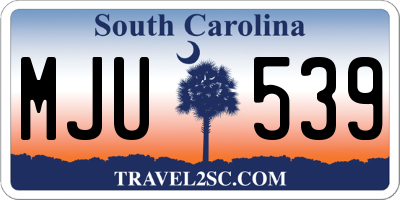 SC license plate MJU539
