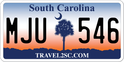 SC license plate MJU546