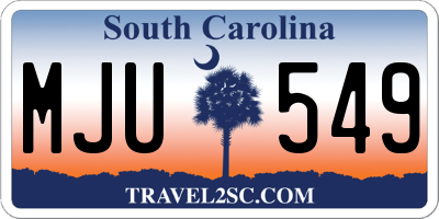 SC license plate MJU549