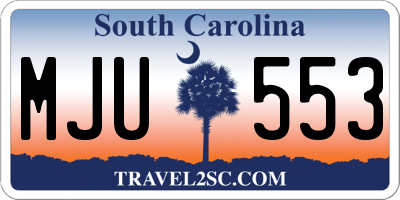 SC license plate MJU553