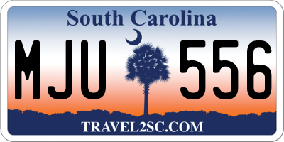 SC license plate MJU556