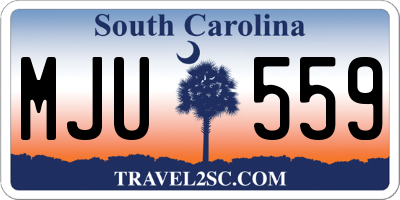 SC license plate MJU559