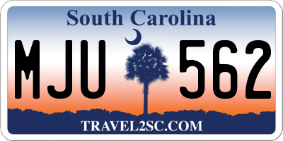 SC license plate MJU562