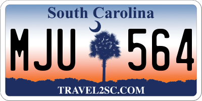 SC license plate MJU564