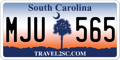 SC license plate MJU565