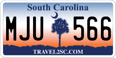 SC license plate MJU566