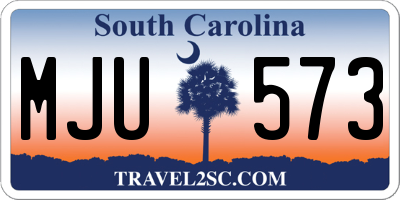SC license plate MJU573