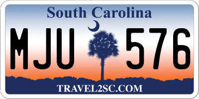 SC license plate MJU576