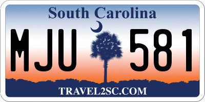 SC license plate MJU581