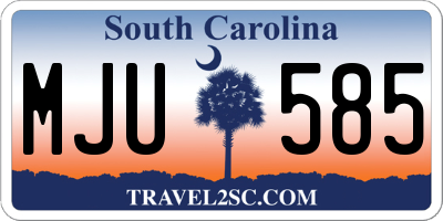 SC license plate MJU585
