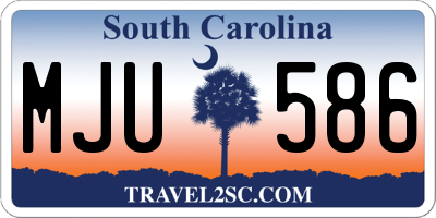 SC license plate MJU586