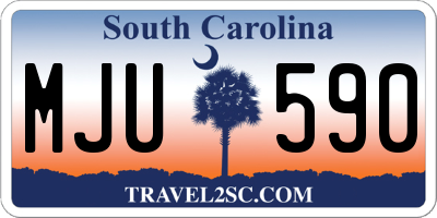 SC license plate MJU590