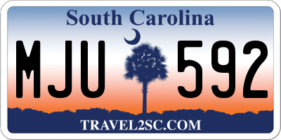 SC license plate MJU592