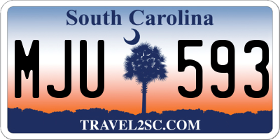 SC license plate MJU593