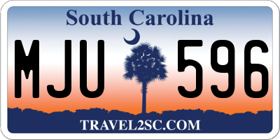 SC license plate MJU596