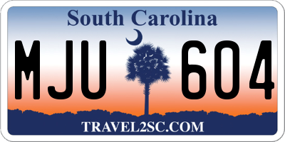 SC license plate MJU604
